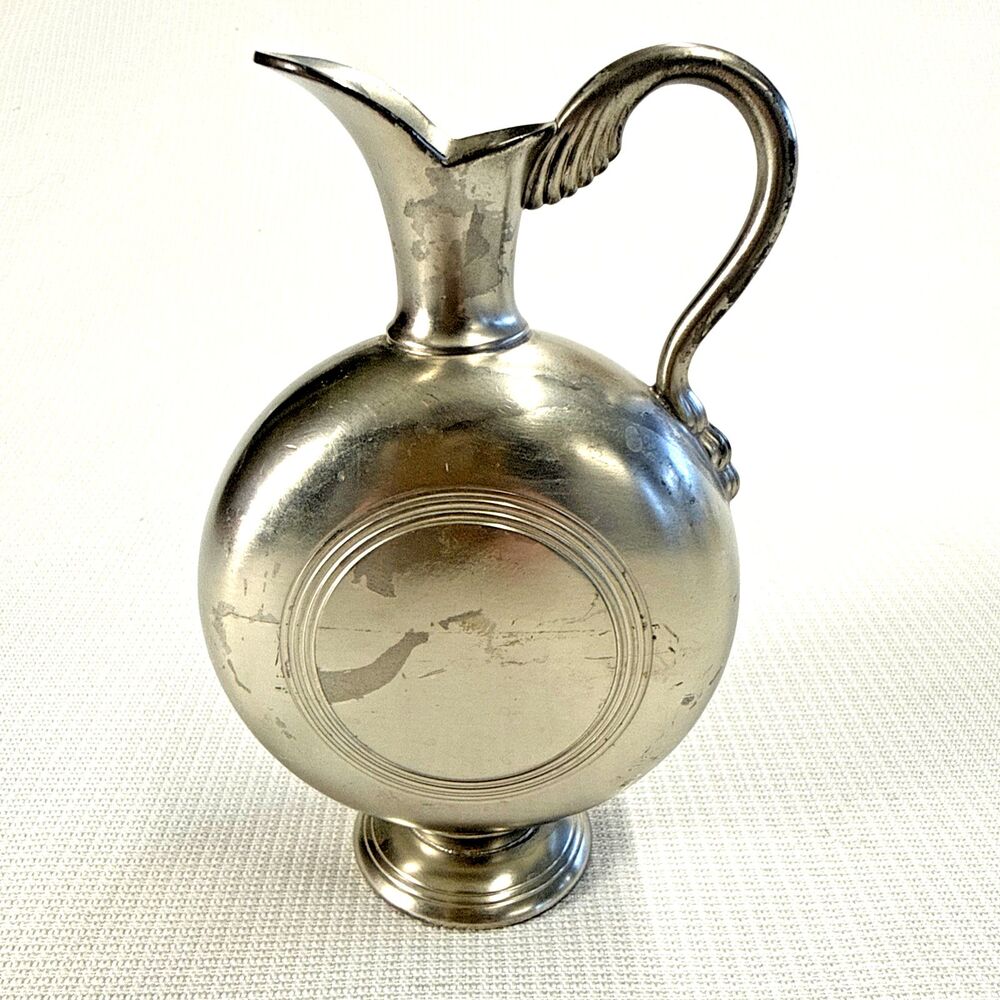 Vintage Royal Holland Pewter Ewer, Jug, Pitcher 6" high - Netherlands